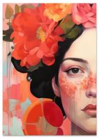 Plakat portret kwiaty 29,7x42 cm A3