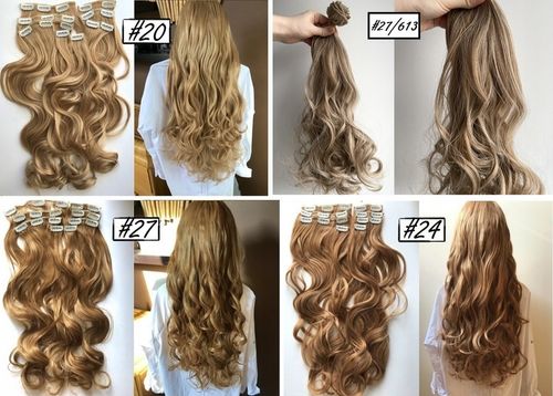 DOCZEPIANE WŁOSY ZESTAW Clip in Fale 7 PASM 160g na Arena.pl
