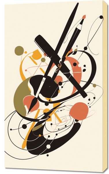 Obraz 60x100cm Abstrakcyjny Rapsod zdjęcie 1