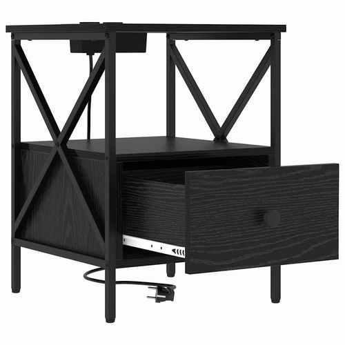 Szafka Nocna z szufladą Czarny dąb 41.5 x 40.5 x 55 cm na Arena.pl