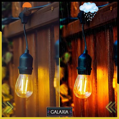 GIRLANDA ŚWIETLNA OGRODOWA 20m Żarówki 20 LED Zewnętrzna Lampki na Arena.pl