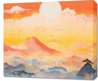 Obraz 70x60cm Świt nad Krainą Ciszych Gór