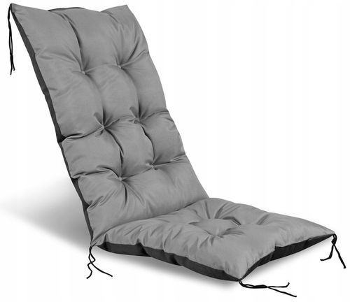 Poduszki na krzesła ogrodowe Poduszka na Krzesło Ogrodowe 80x50 cm szara na Arena.pl