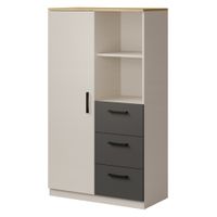 Regał z szufladami Billz 1D3S 80 Kaszmir/Dąb Cremona