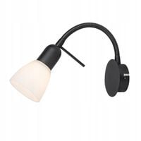 Lampa ścienna z włącznikiem punktowa do sypialny Rabalux Soma E14 czarna