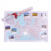 MAPA ZDRAPKA EUROPA prezent dla młodej pary ślubny