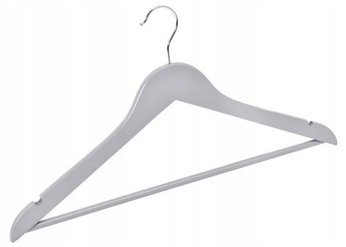 Wieszak do szafy RONDO komplet 100 szt szary drewno na Arena.pl