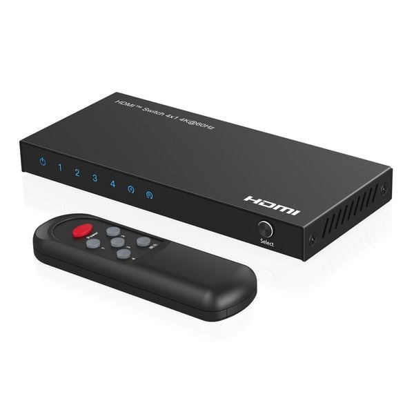 MicroConnect 4K@60Hz HDMI Switch 4x1, HDCP zdjęcie 1