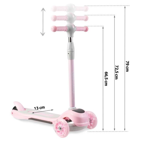 Hulajnoga trójkołowa Ricokids Piko - różowa zdjęcie 12