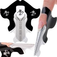 500x Szablon Forma Do Przedłużania Paznokci Akrylem Żelem Rolka Aluminium