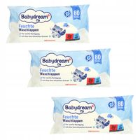 ZESTAW 3 SZTUK BABYDREAM CHUSTECZKI NAWILŻANE DLA NIEMOWLĄT 80SZT