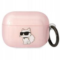 2 x Etui Karl Lagerfeld Ikonik Choupette na AirPods Pro - różowe