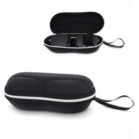 Sportowe ETUI NA OKULARY przeciwsłoneczne twarde za zamek z uchwytem czarne