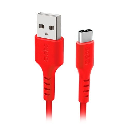 Kabel przewód USB-A - USB-C 1.5m - czerwony na Arena.pl