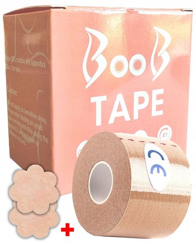 TAŚMA MODELUJĄCA UNOSZĄCA BIUST PUSH UP TAPE 5M DEKOLT ORYGINALNA BOOB BEŻ na Arena.pl