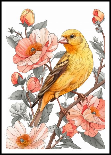 Plakat 68x98cm Wiosenny Śpiewaczek zdjęcie 3