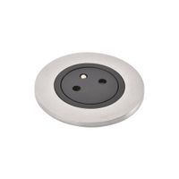 Gniazdo meblowe 2P+Z Incara DISQ 60, przewód 0,5m z wtyczką WIELAND - METAL/CZARNY Legrand 654722F