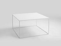 Stół kawowy TENSIO METAL 80 - biały, stolik do recepcji, styl loftowy