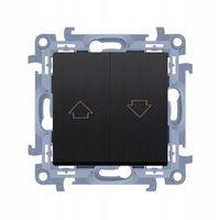 SIMON 10 PRZYCISK ROLETOWY (MODUŁ) ZACISKI ŚRUBOWE CZP1.01/49 CZARNY