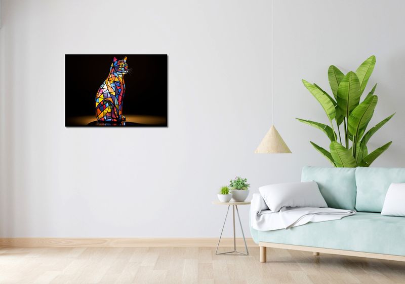 Plakat 84,1x59,4cm Koci Witraż zdjęcie 4