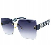 OKULARY PRZECIWSŁONECZNE DAMSKIE DUŻE BEZRAMKOWE