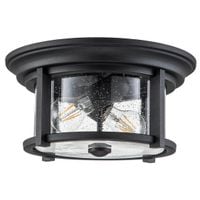 Sufitowa lampa zewnętrzna Merrill FE-MERRILL-F-BLK Feiss IP44 przezroczysta czarna