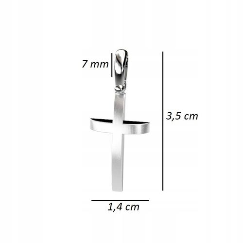 SREBRNY MĘSKI RODOWANY KRZYŻYK ZAWIESZKA KRZYŻ KATOLICKI SREBRO 925 PREZENT na Arena.pl