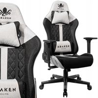 FOTEL GRACZA GAMINGOWY OBROTOWY KRZESŁO BIUROWE DO BIURKA SZARY