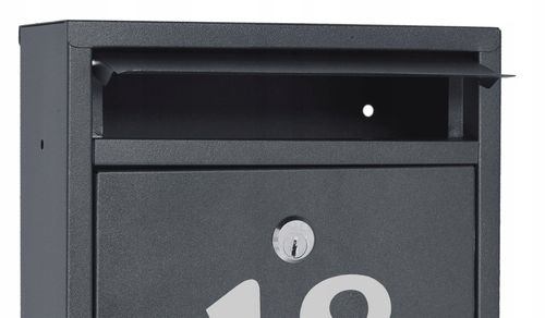 SKRZYNKA POCZTOWA NA LISTY POCZTĘ Z NUMEREM DOMU NAZWĄ ULICY NAPIS ANTRACYT na Arena.pl