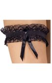 Czarna Koronkowa Podwiązka Roxana 6329 One Size (uniwersalny)