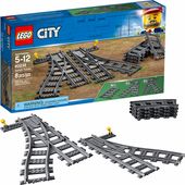 LEGO City Zwrotnice kolejowe 60238 – Zestaw torów dla pociągów towarowych