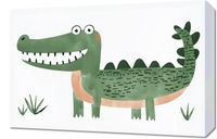 Obraz 60x40cm Wzory dla Dzieci, Dziewczynki i Chłopca - Krokodyl