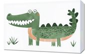 Obraz 60x40cm Wzory dla Dzieci, Dziewczynki i Chłopca - Krokodyl