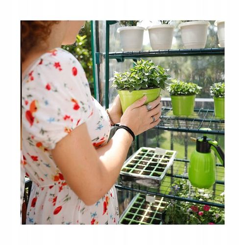 MINI SZKLARNIA FOLIA BALKONOWA 4 Półki 160x70x50cm Rośliny Kwiaty Sadzonki na Arena.pl