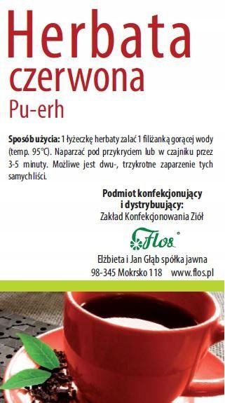 Herbata PU-ERH Czerwona 100g FLOS zdjęcie 1