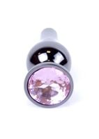 plug-jewellery dark silver butt plug- rose