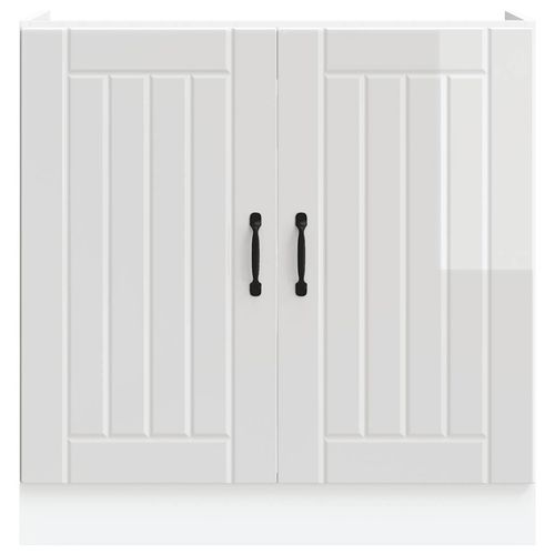 Szafka pod zlewozmywak Lucca Biały połysk Drewno klejone na Arena.pl