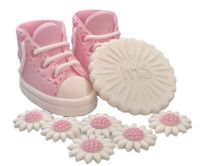 Zestaw na tort Buciki - chrzest roczek /RO1