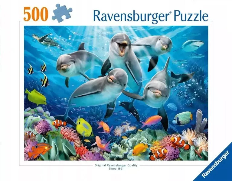 Puzzle 2D 500 Delfiny zdjęcie 1