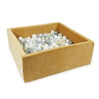 Suchy basen 110x110x40 Velvet Soft Carmel z piłeczkami 600 szt.(przezroczyste, białe, perłowe, szare, jasnozłote)