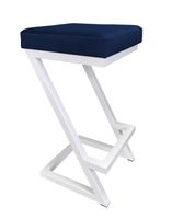 Hoker krzesło barowe ZETA LOFT METAL podstawa biała MG16