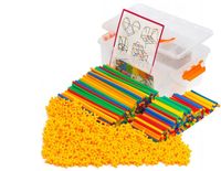 DUZE KLOCKI KONSTRUKCYJNE SŁOMKI RURKI KREATYWNY ZESTAW TWÓRCZY PATYCZKI