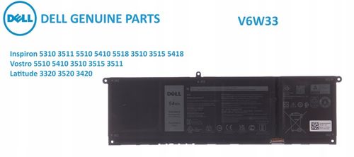 Bateria Dell V6W33 Inspiron: 5310, 3511, 5510, 5410, 5518, 3510 Oryginalna na Arena.pl