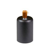 OPRAWKA E27 OSŁONKA DEKORACYJNA METALOWA CZARNA Z MIEDZIĄ