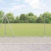 Słupek ogrodzeniowy. Srebrny 25 x 1,2 m (siatka 36 mm) Stal