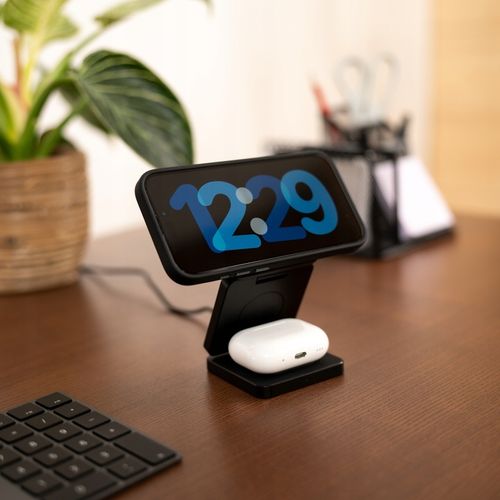 ŁADOWARKA INDUKCYJNA 3W1 DO MAGSAFE SKŁADANA DO IPHONE AIRPODS APPLE WATCH na Arena.pl