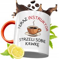 Kubek Pomarańczowy Dla Instruktora Prezent Z Nadrukiem Ze Zdjęciem