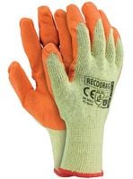 rękawice dzianinowe powlekane gumą recodrag pomarańczowe - 12 par - rek