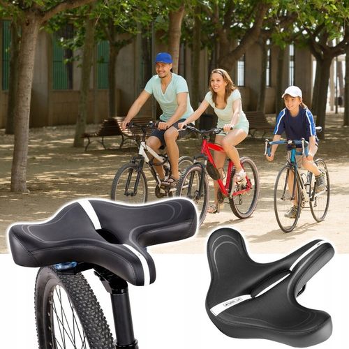 Siodełko Rowerowe Wygodne Amortyzowane Szerokie Ergonomiczne Miękka Pianka na Arena.pl