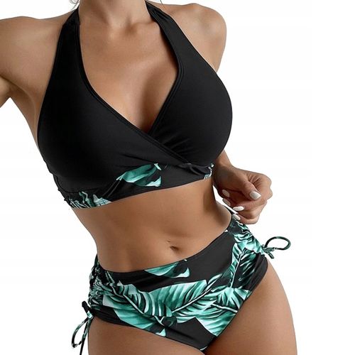 STRÓJ KĄPIELOWY DWUCZĘŚCIOWY KOSTIUM WYSOKI STAN BIKINI PUSH UP BOHO XL na Arena.pl